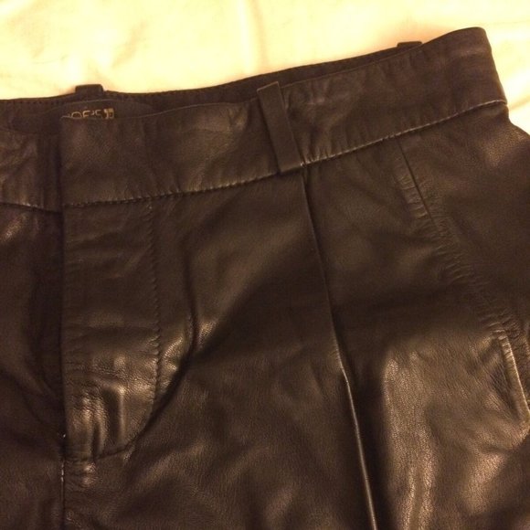 Joe's Jeans Shorts Nwt Shopbop Joes Jeans Black 0 Lambskin Leather